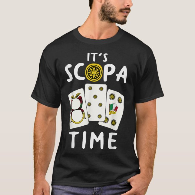 Scopa Italian Card Game Scopa Player T-Shirt (Front)