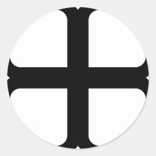 Scope Cap Sticker, Crusader Cross - Style 1 Classic Round Sticker