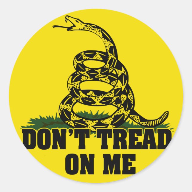 Scope Cap Sticker, Gadsden, Style 2 Classic Round Sticker (Front)