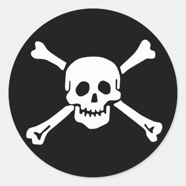Scope Cap Sticker, Jolly Roger - Style 2 Classic Round Sticker (Front)