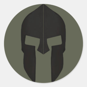 Scope Cap Sticker, Spartan Helmet - Style 1 Classic Round Sticker