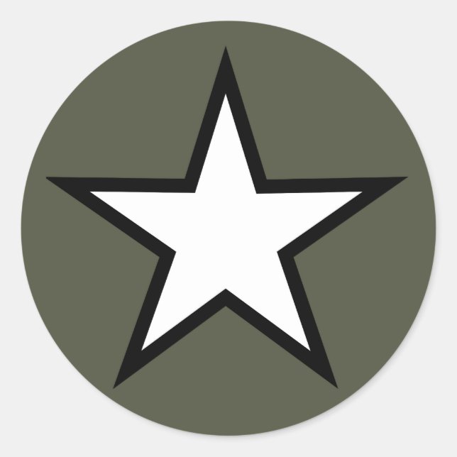 Scope Cap Sticker, Star Classic Round Sticker (Front)