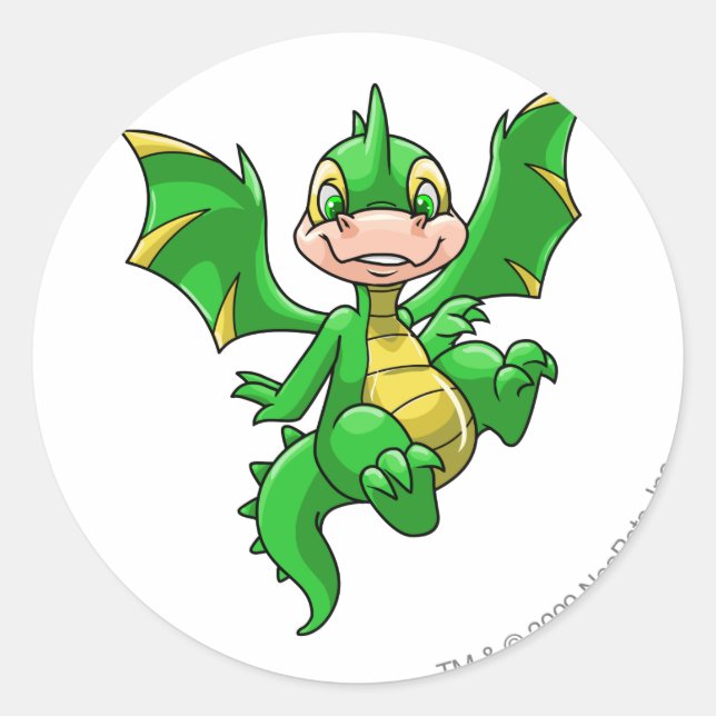 Scorchio Green Classic Round Sticker (Front)