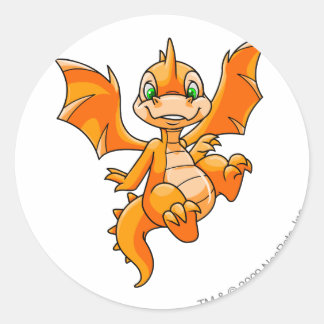 Scorchio Orange Classic Round Sticker