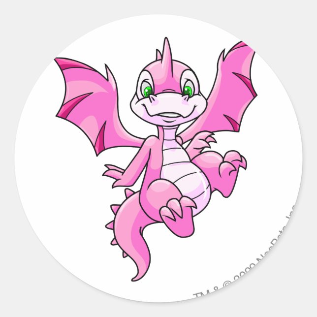 Scorchio Pink Classic Round Sticker (Front)