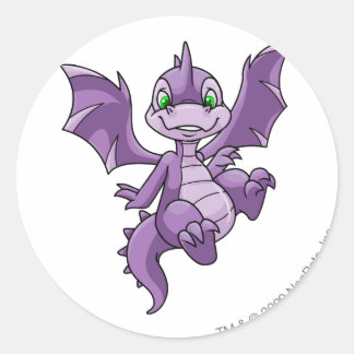 Scorchio Purple Classic Round Sticker