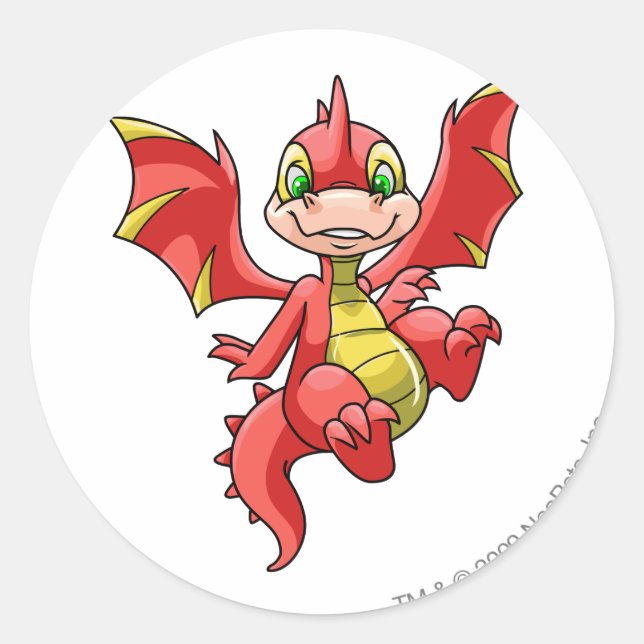 Scorchio Red Classic Round Sticker (Front)