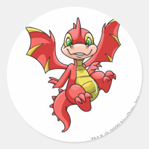 Scorchio Red Classic Round Sticker