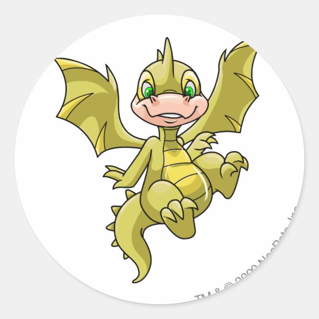 Scorchio Yellow Classic Round Sticker (Front)