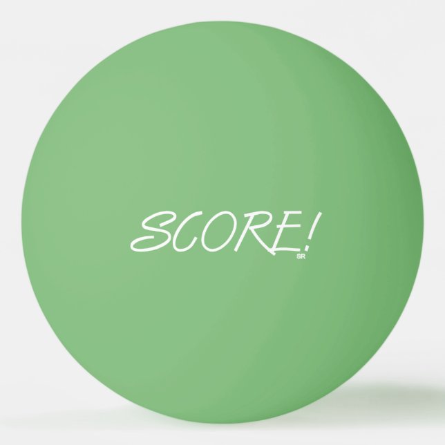 Score 1-star green white ping pong ball (Front)