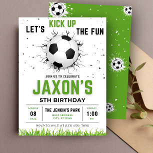 ⚽ Score Big with Our Editable Soccer Birthday  Invitation