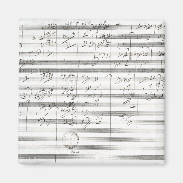 Score for the 3rd Movement of the 5th Symphony Magnet (Front)