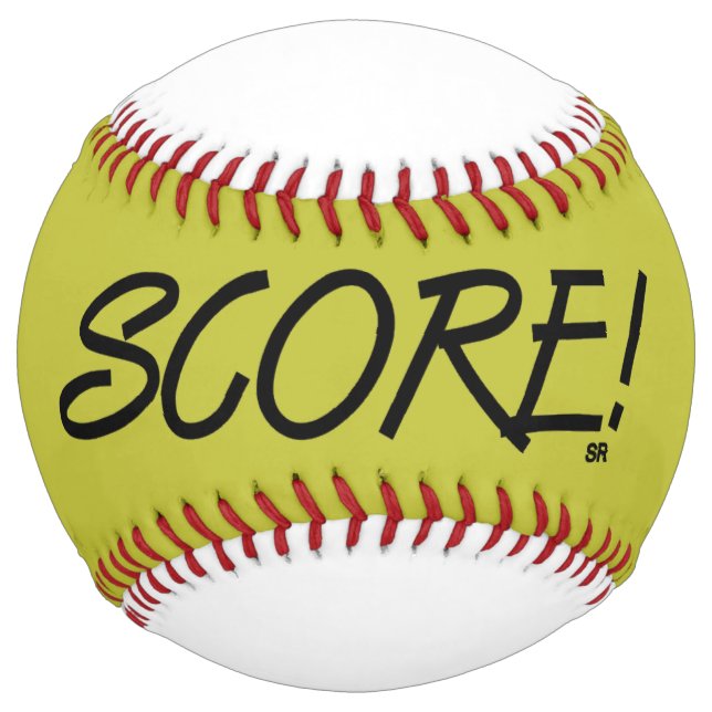 Score gold and white softball (Front)