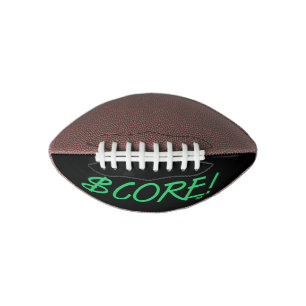 Score green and black dollar sign mini football