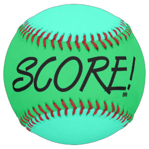Score green and teal softball