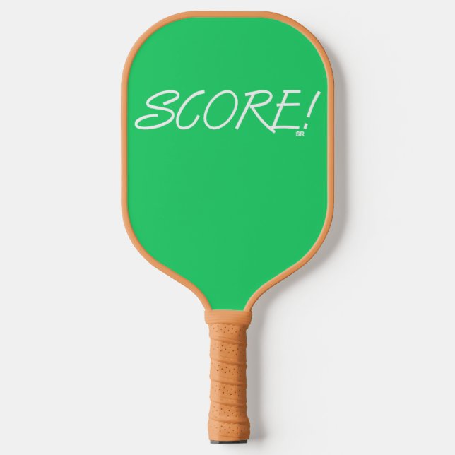 Score green white pickleball paddle (Front)