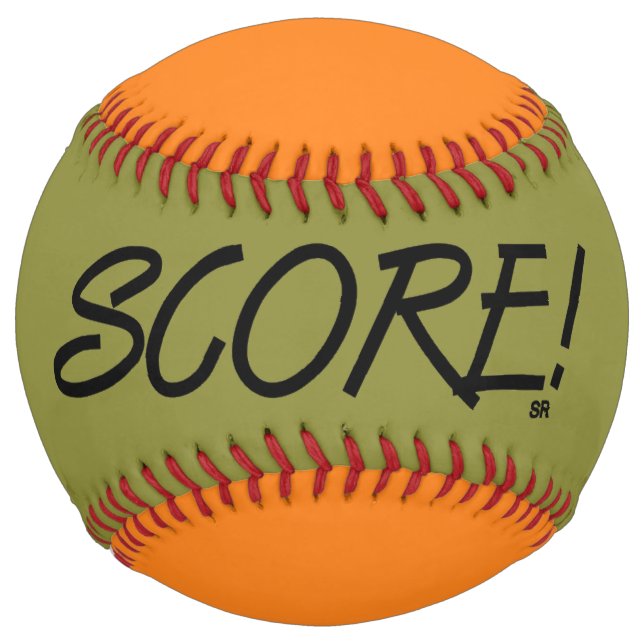 Score khaki and orange softball (Front)