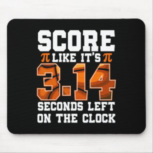 Score Like It's 3.14 Left Pi Day Teachers Basketba Mouse Pad