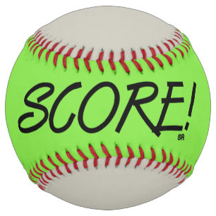 Score lime and grey softball