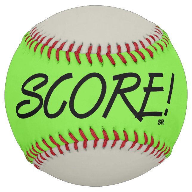 Score lime and grey softball (Front)