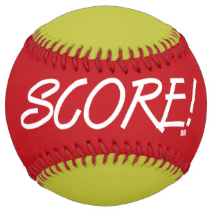 Score red and gold softball