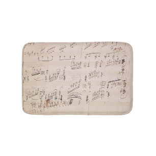 Score sheet of 'Moonlight Sonata' Bath Mat