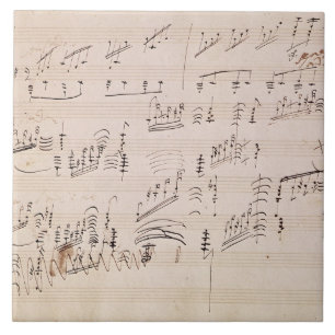 Score sheet of 'Moonlight Sonata' Ceramic Tile
