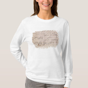 Score sheet of 'Moonlight Sonata' T-Shirt