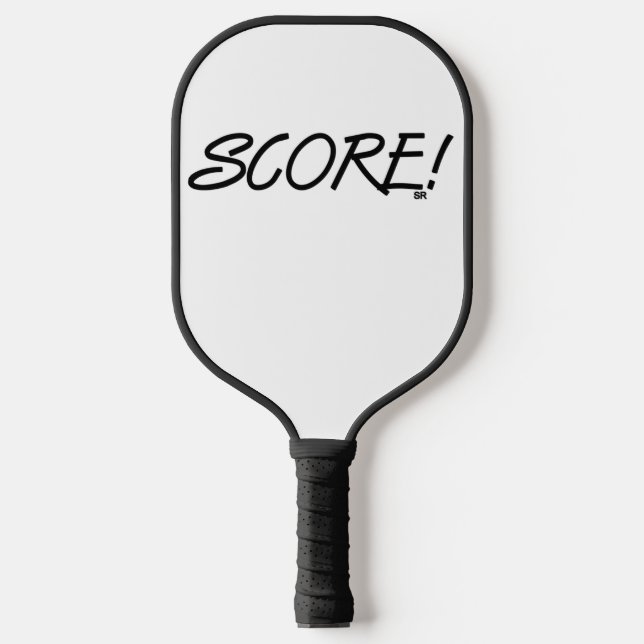 Score white black pickleball paddle (Front)
