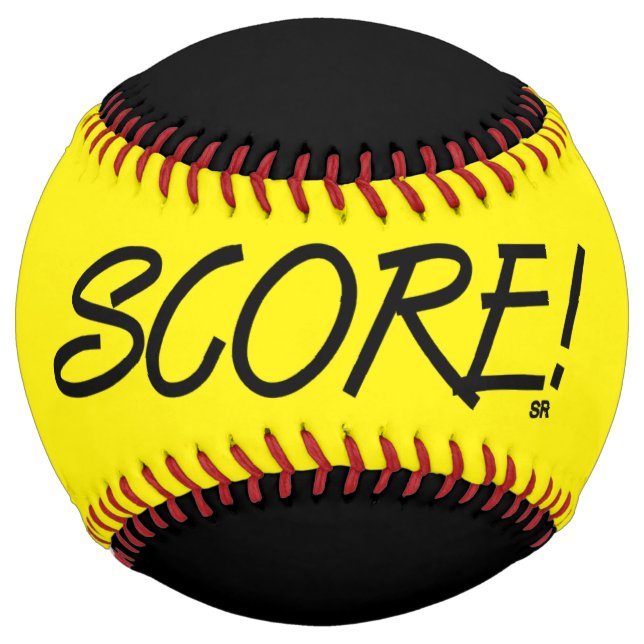 Score yellow and black softball (Front)
