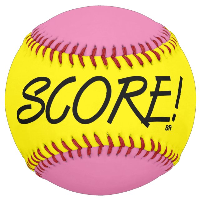 Score yellow and pink softball (Front)