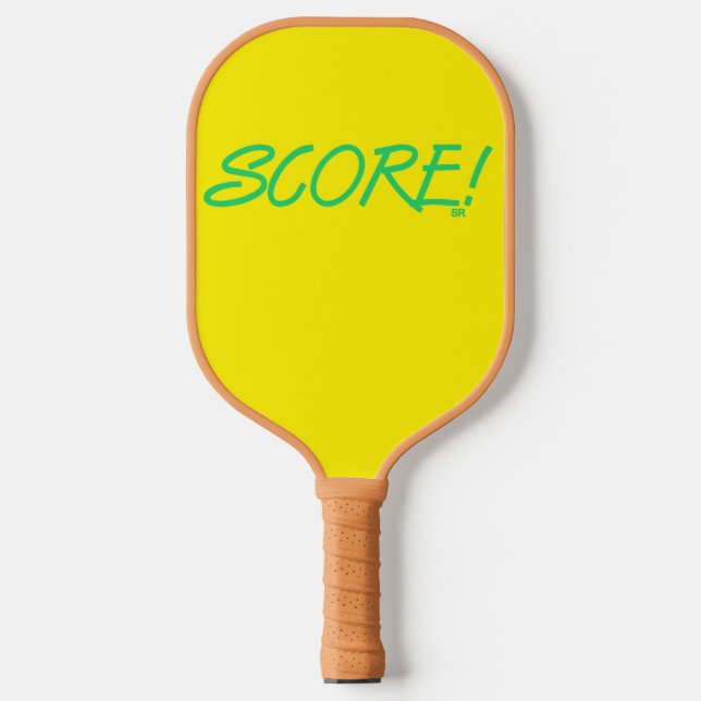 Score yellow green pickleball paddle (Front)