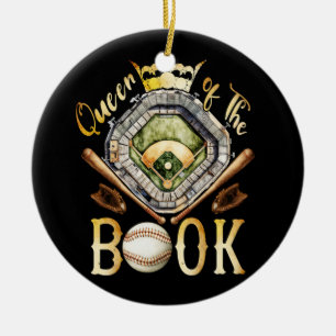 Scorekeeper Baseball Team Scorebook Queen Of The B Ceramic Ornament