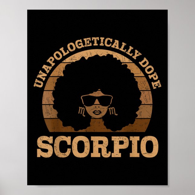 Scoro Queen Afro Hair Black Woman Zodiac Sign  (Front)