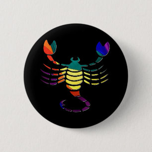 Scorpio 6 Cm Round Badge