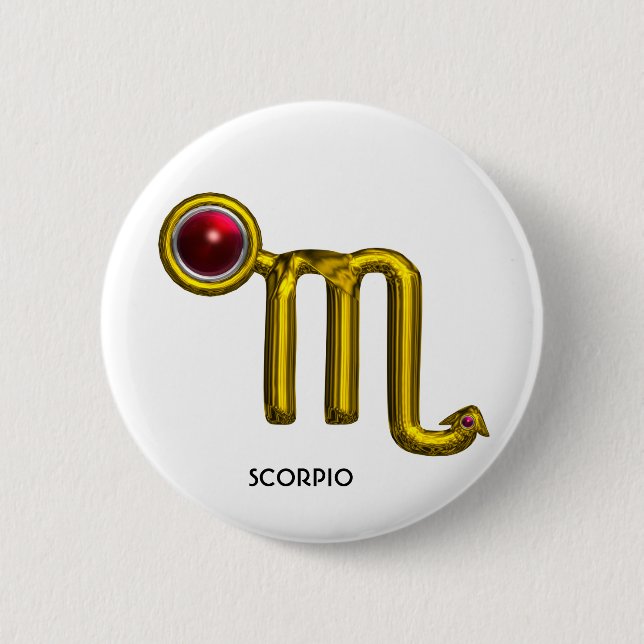 SCORPIO 6 CM ROUND BADGE (Front)