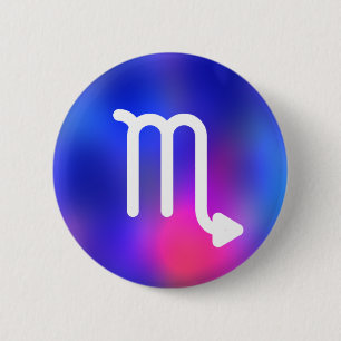 Scorpio 6 Cm Round Badge