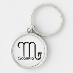SCORPIO, Abstract Design of the Zodiac Sign, Key Ring