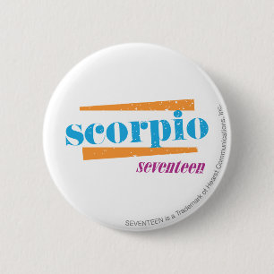 Scorpio Aqua 6 Cm Round Badge