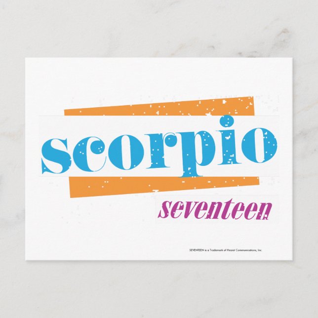 Scorpio Aqua Postcard (Front)
