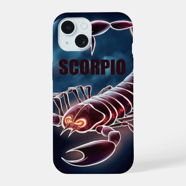 Scorpio astrological sign iPhone 15 case (Back)