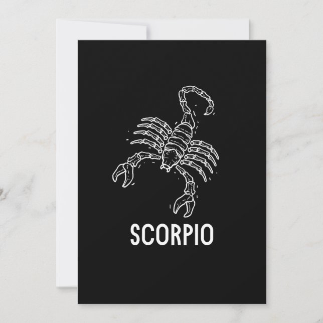 Scorpio Astrology Birthday Gift Zodiac Signs Invitation (Front)