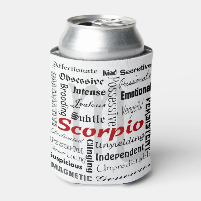 Scorpio Astrology Horoscope Zodiac Traits Collage Can Cooler (Can Front)