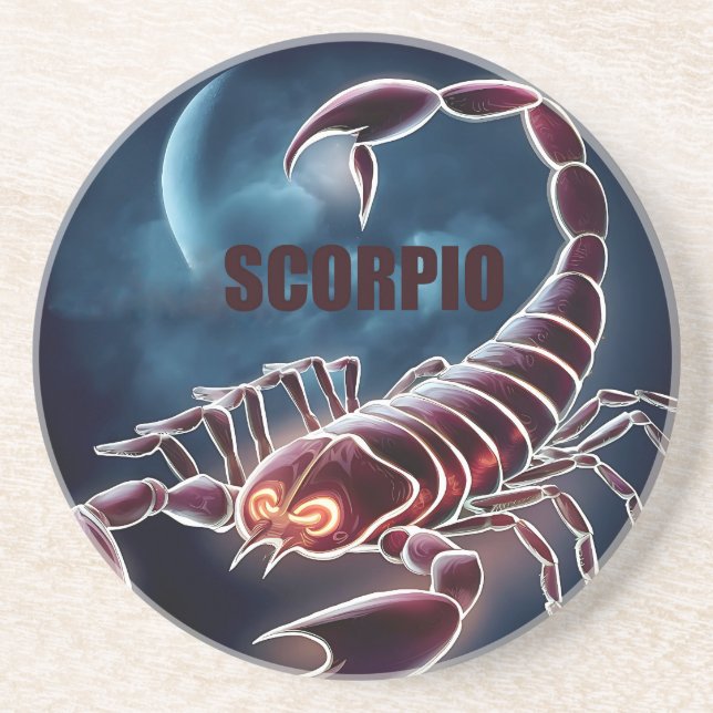 Scorpio astrology sign coaster (Front)