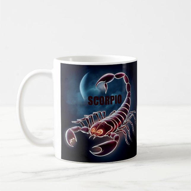 Scorpio astrology sign coffee mug (Left)
