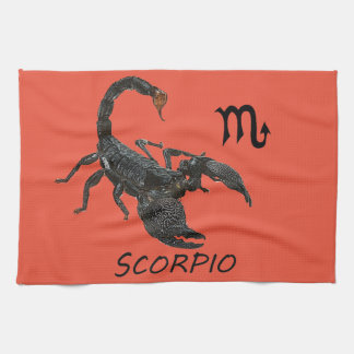 Scorpio astrology tea towel