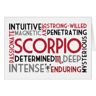 Scorpio Astrology Word Collage Card