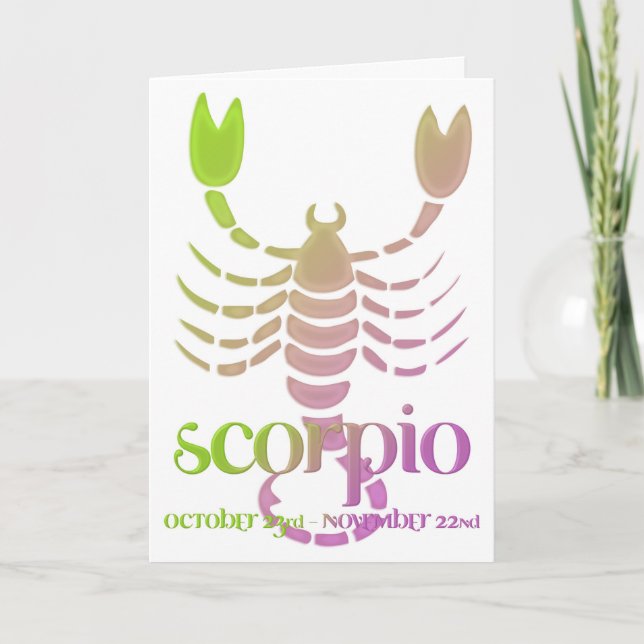 Scorpio Astrology Zodiac Birthday Card d1 (Front)