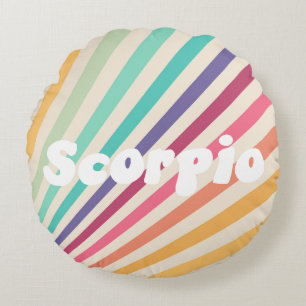 Scorpio Astrology Zodiac Round Cushion