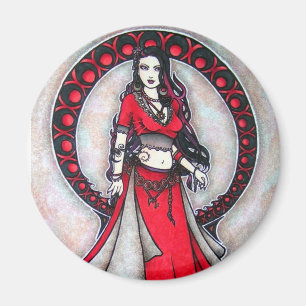 Scorpio Belly Dancer Gothic Moon Magnet